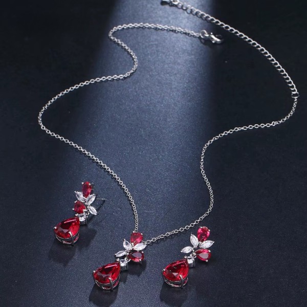 Elegant Statement Waterdrop Shape Design Wedding Party Jewelry Set