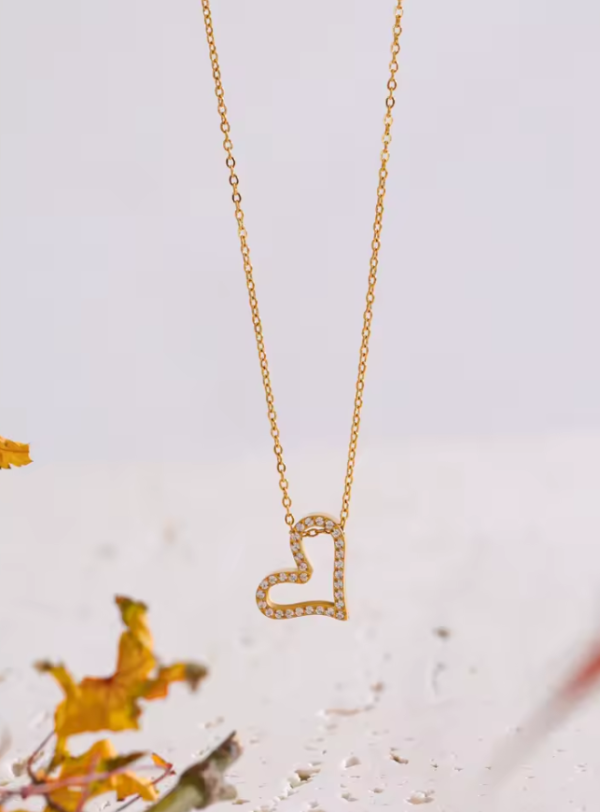 Exquisite Zircon Heart Love Romantic Valentine's Day Necklace - Image 3