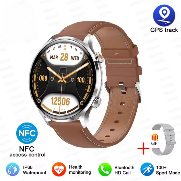 Heart Rate Blood pressure BT Call Waterproof GPS Track Smart Watch - Image 3