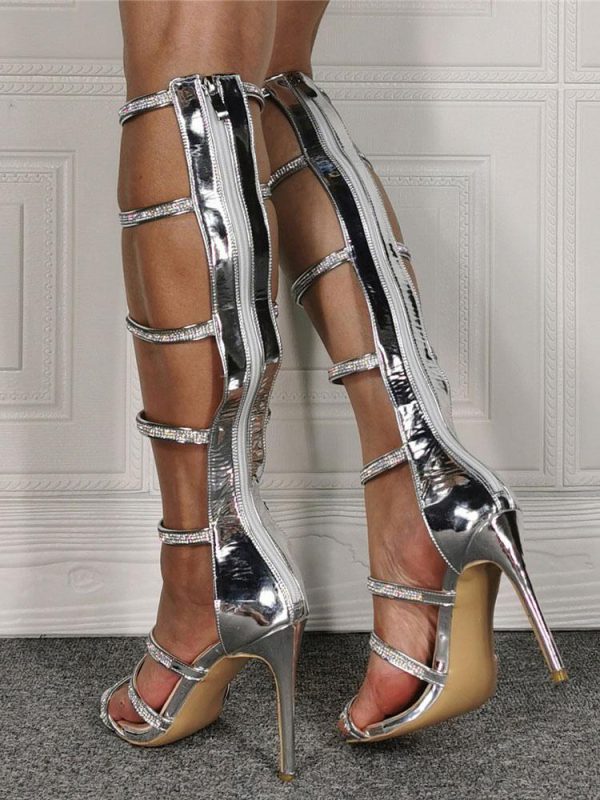 Luxury Gladiator Patent Leather Stiletto Heel - Image 9