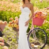 Mermaid Sweetheart Neck Lace Sleeveless Pleated Party Maxi Dresses - Image 4