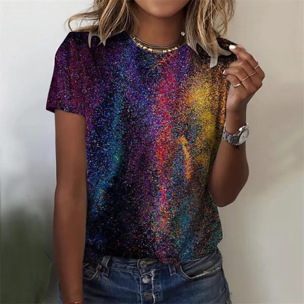 Beautiful 3D Print Scales  Elegant Short Sleeve T Shirt