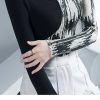 Turtleneck Long Sleeve Fashion High Street Printing Hollow Out Pullovers Elegant Slim Chic Top - Image 3