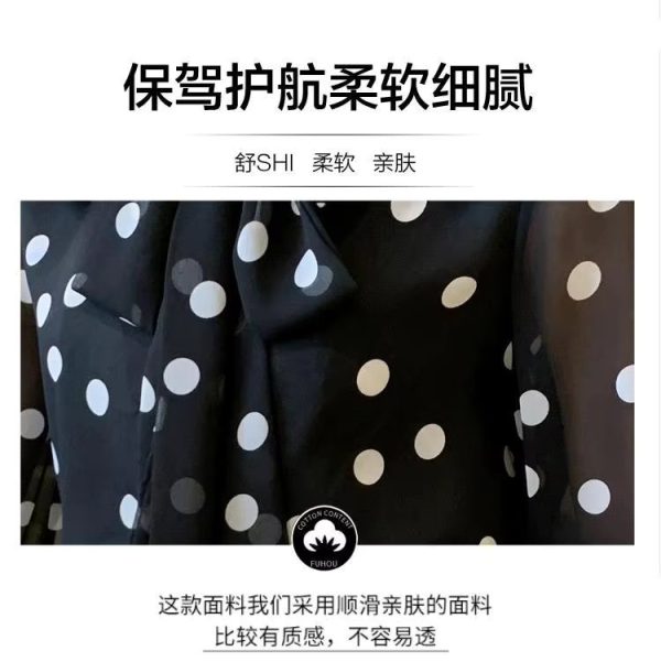 Fashion Turn-down Collar Bow Pattern Long Sleeve Single Breasted Tops - Image 11