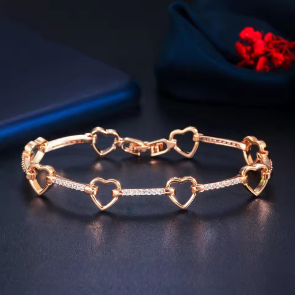 Trending Zirconia Heart Square Shape Party Charm Bracelets