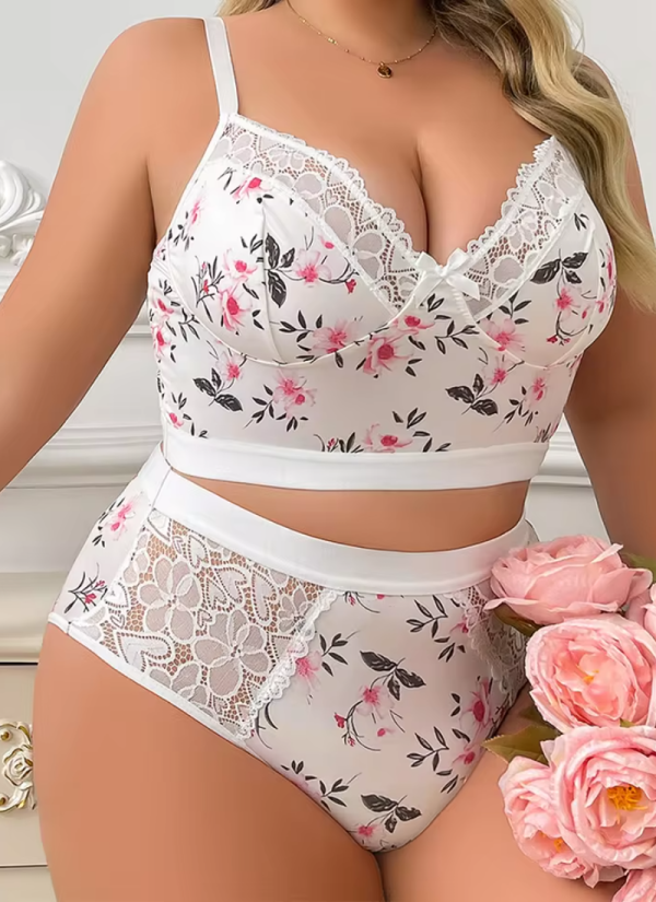 Comfortable fashion anti-sagging adjustable plus-size bra set - Image 2