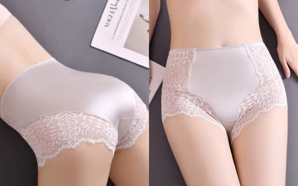 Intimates Seamless High Waist Ice Silk Comfort Lace Panties - Image 6