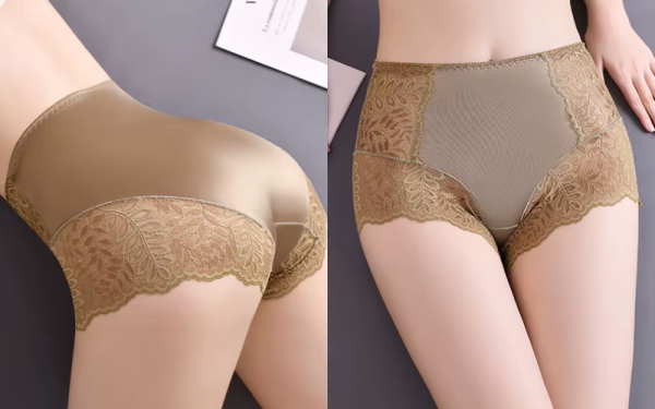 Intimates Seamless High Waist Ice Silk Comfort Lace Panties - Image 5