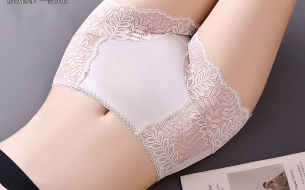 Intimates Seamless High Waist Ice Silk Comfort Lace Panties - Image 4