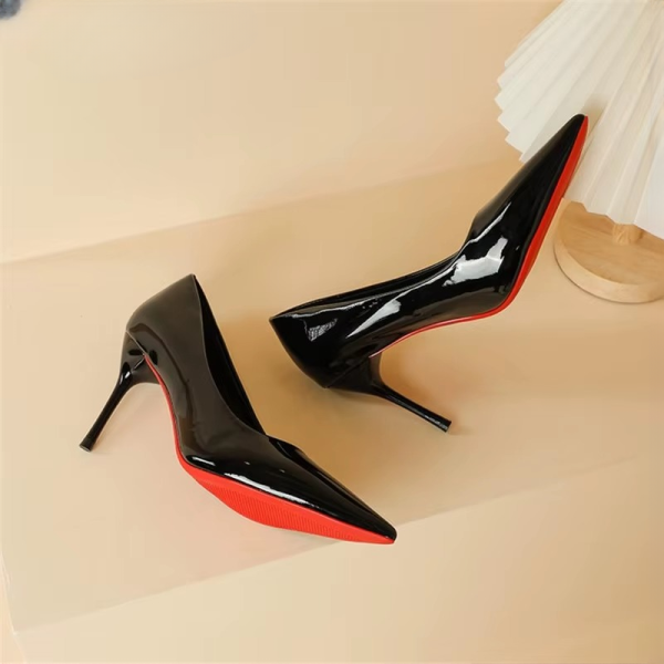 Casual Patent Leather Wedding Stiletto Pumps High Heels - Image 8