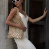 Casual Spaghetti Straps Hollow Sleeveless Knit Dress - Image 3