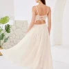 Elegant Butterfly Spaghetti Straps Flowy Sleeveless Maxi Dress - Image 7