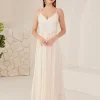 Elegant Butterfly Spaghetti Straps Flowy Sleeveless Maxi Dress - Image 2