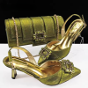 Elegant Color Block Design Shoes And Full Rhinestone Party Bag - Image 10