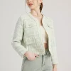 Elegant Crewneck Polyester Solid Color Temperament Style Jacket - Image 2