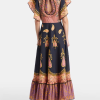 Fashion Loose Spliced Lace Up Round Neck Sleeveless Patchwork Printing Dress - Image 2