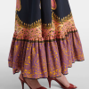 Fashion Loose Spliced Lace Up Round Neck Sleeveless Patchwork Printing Dress - Image 4