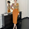 Formal Style Occasion Elegant Office V-Neck High Waist Slim Midi Pencil Dress - Image 9