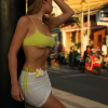 Lace Up Matching Beach Solid Tops Underwear Shirring Mini Skirts Swim Suits 2 Piece Set - Image 4