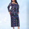 Luxury Plus Size Square Neck Geometric Sequin Formal Dress - Image 10
