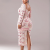 Luxury Plus Size Square Neck Geometric Sequin Formal Dress - Image 2