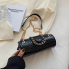 Luxury Small Chain Barrel Shaped PU Leather Bags - Image 12
