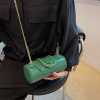 Luxury Small Chain Barrel Shaped PU Leather Bags - Image 2