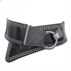 Casual Punk Rocker Wide Elastic Wide European Metal Round Buckle Belts - Image 5