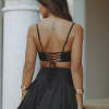 Elegant Sleeveless Crop Top With High Waist Mini Skirt Two Piece Sets - Image 5