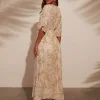 Casual Printed Beach Style With Side High Slit Beach Style Maxi Dress - Image 4