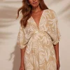 Casual Printed Beach Style With Side High Slit Beach Style Maxi Dress - Image 5