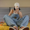 Casual Large Loose and Slim Retro One Piece Pants Embroidered Denim Strap Jumpsuits - Image 4