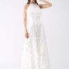 Elegant Halter A-Line Prom Sleeveless Feather Maxi Dresses - Image 2