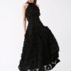 Elegant Halter A-Line Prom Sleeveless Feather Maxi Dresses - Image 3