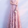 Elegant Halter A-Line Prom Sleeveless Feather Maxi Dresses - Image 6