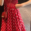 Elegant Square Neck Mid-Calf Sleeveless Chiffon Long Dress - Image 2