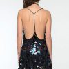 Elegant V-Neck Open Back Sequin Sleeveless Mini Dress - Image 5