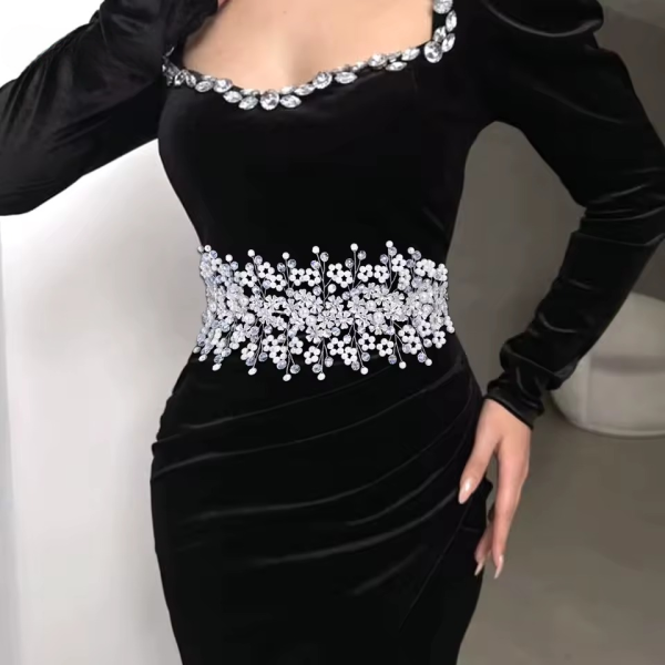 Luxury Pearl Crystal Bridal Waist Accessories Wedding Dress Belt - Image 2