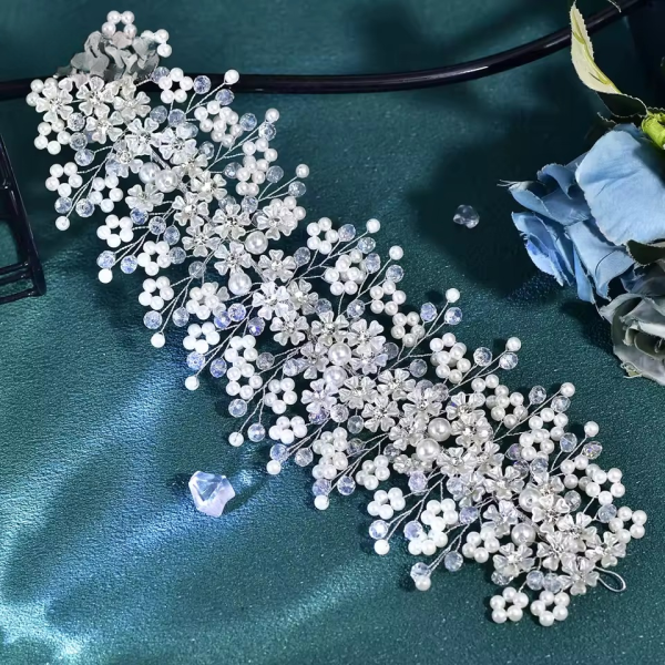 Luxury Pearl Crystal Bridal Waist Accessories Wedding Dress Belt - Image 5