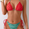 Triangle String Halter Swimsuit Watermelon Swimwear Bathers Bikinis Set
