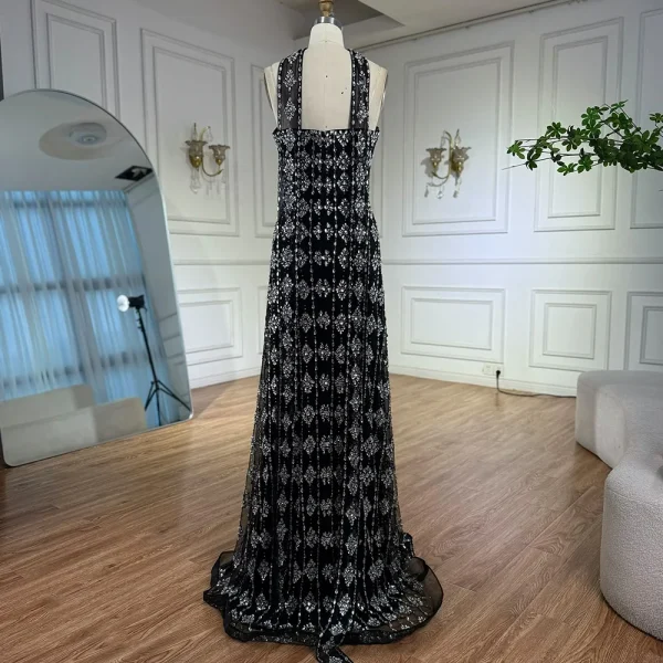 Elegant Strapless Beaded Mermaid Floor-Length Wedding Party Maxi Dress - Image 10