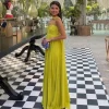 Elegant Chest Wrapping Sleeveless Strapless Ribbon Pleated Maxi Dress - Image 5