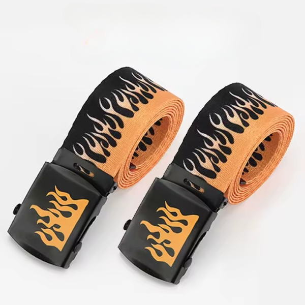 Trendy Hip-hop Street Bad Boy Personality Decoration Punk Style Flame 2 pcs Belt Sets - Image 7