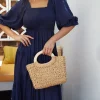 Bohemian Polka Dot Shirred With Half Sleeves Pleated Ruffles Maxi Dress - Image 6