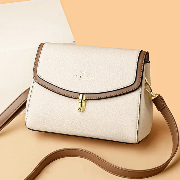 Casual 2 Strap Shoulder High Quality PU Leather Crossbody Bag - Image 2