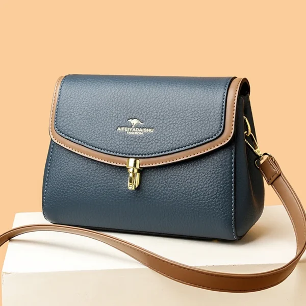 Casual 2 Strap Shoulder High Quality PU Leather Crossbody Bag - Image 6
