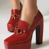 Casual Platform Metal Details Daily Casual Pumps High Heel - Image 6