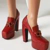 Casual Platform Metal Details Daily Casual Pumps High Heel - Image 7