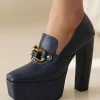 Casual Platform Metal Details Daily Casual Pumps High Heel - Image 10
