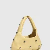 Casual Rivet Soft PU Leather Designer Hobos Half Moon Underarm Bags - Image 2